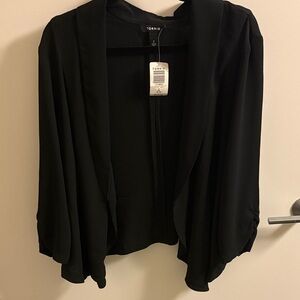 Torrid Black Open Front Blazer